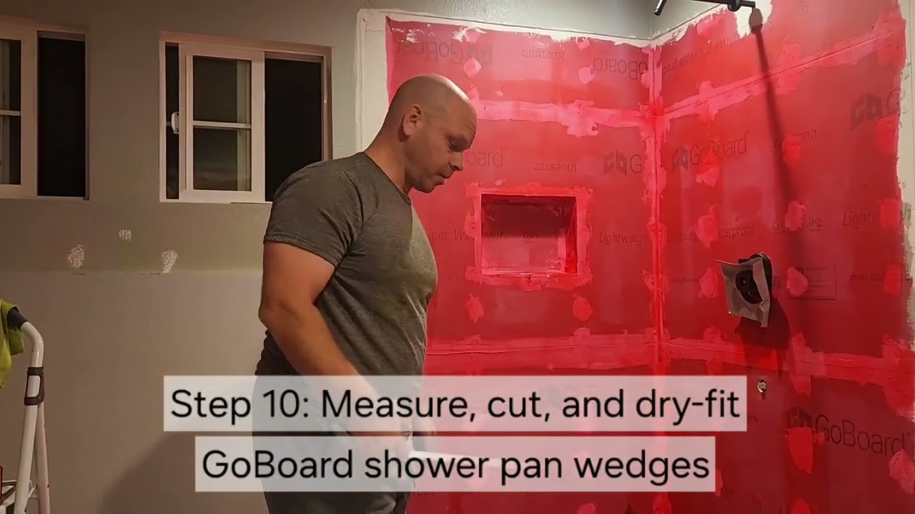 GoBoard Point Drain Shower System Install (DIY Amateur)