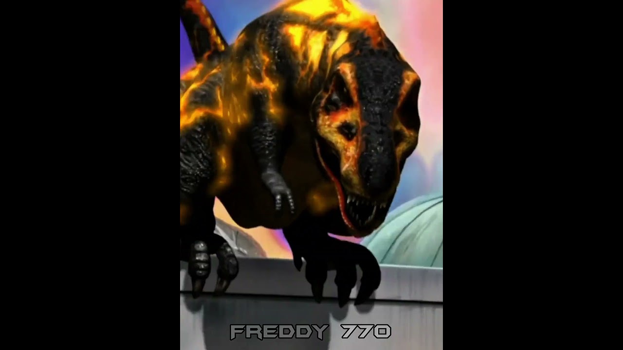 brontinkens vs black T-Rex | dinosaur king inverse 