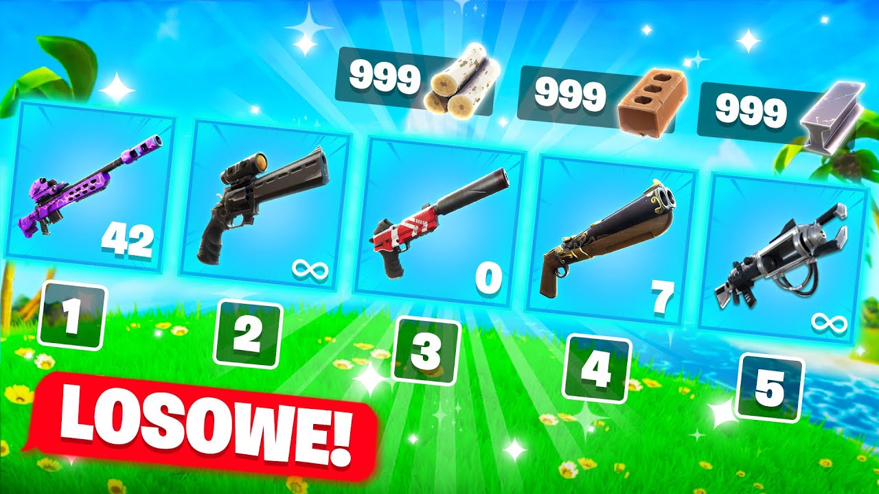 Losowa EGZOTYCZNA BROŃ challenge w Fortnite! (zły POMYSŁ!)