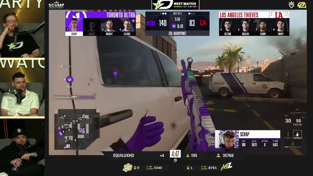Scump Watches Scrap go OFF in LA Thieves vs Toronto Ultra!😳🔥 *MAP 4*