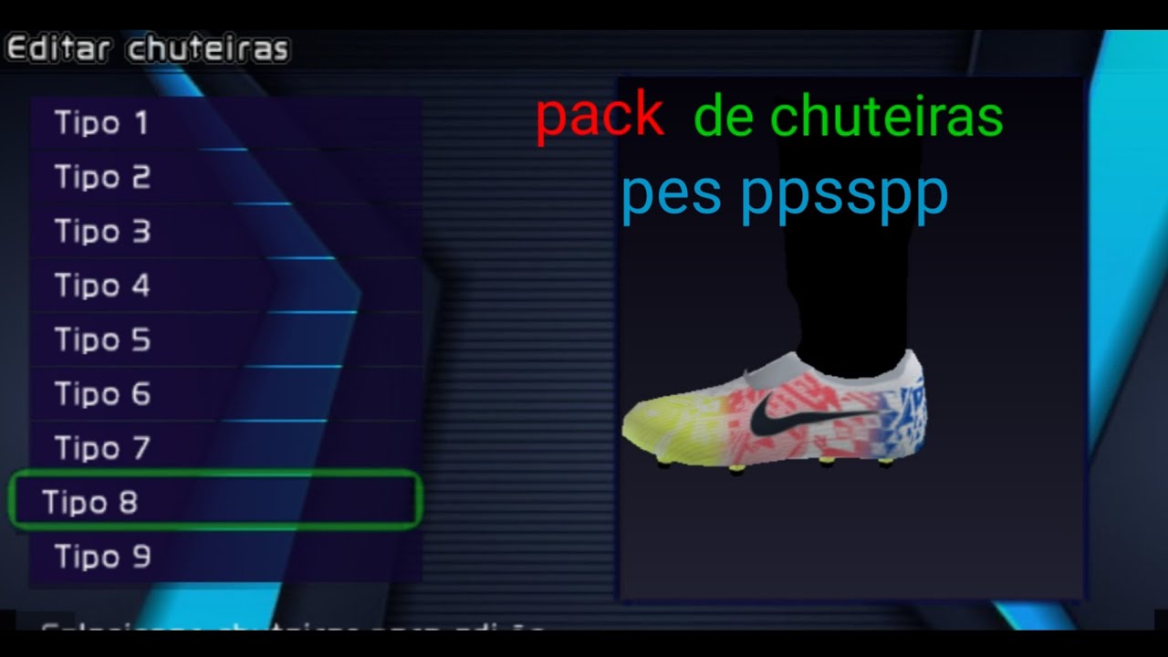 TUTORIAL!!! COMO COLOCAR CHUTEIRAS NO SEU PES DE PPSSPP