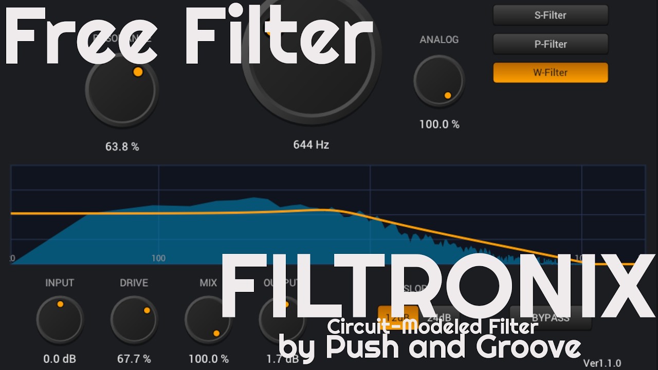 FILTRONIX: Circuit-Modeled Filter by Push and Groove (No Talking)
