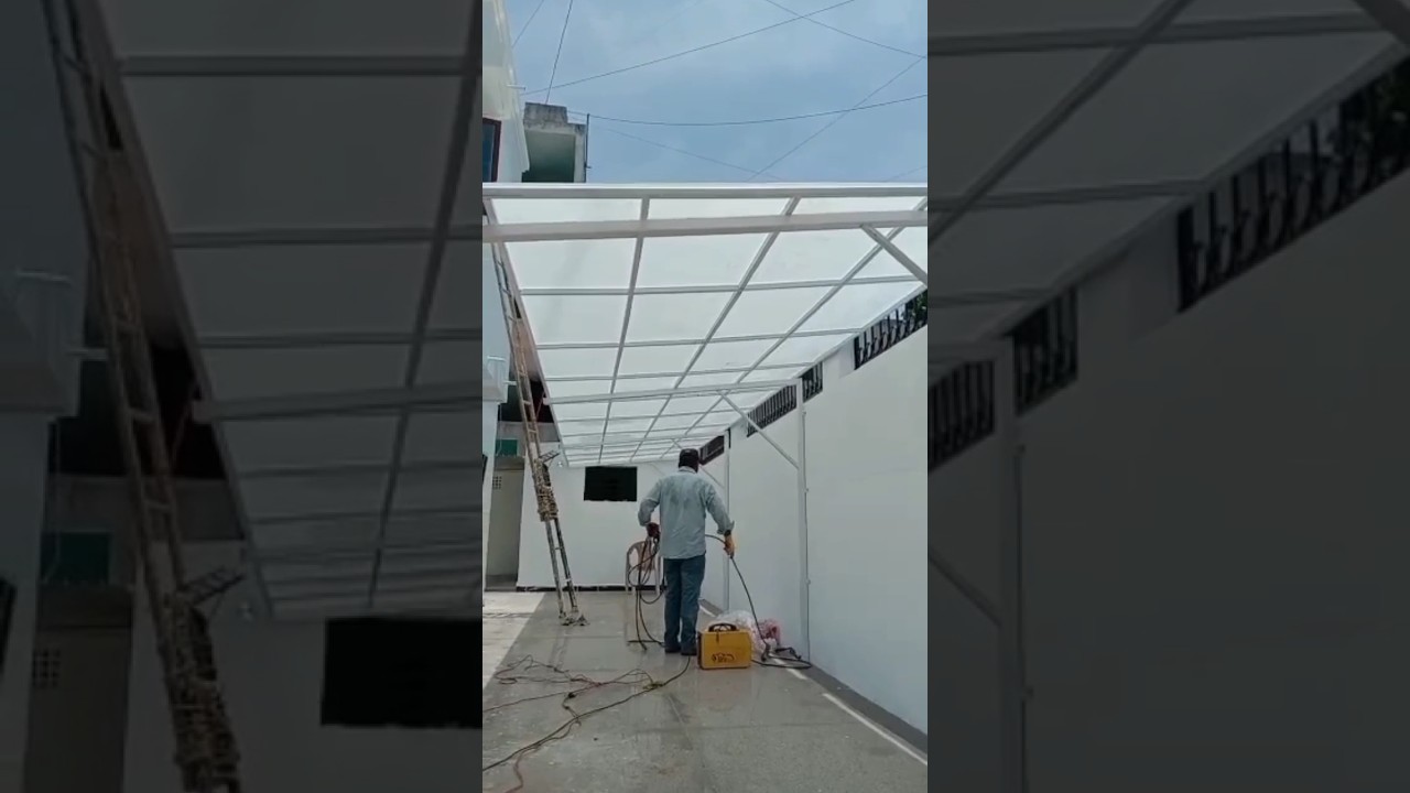 Car 🚗 Parking Make Shade... SK Fabrication #shorts