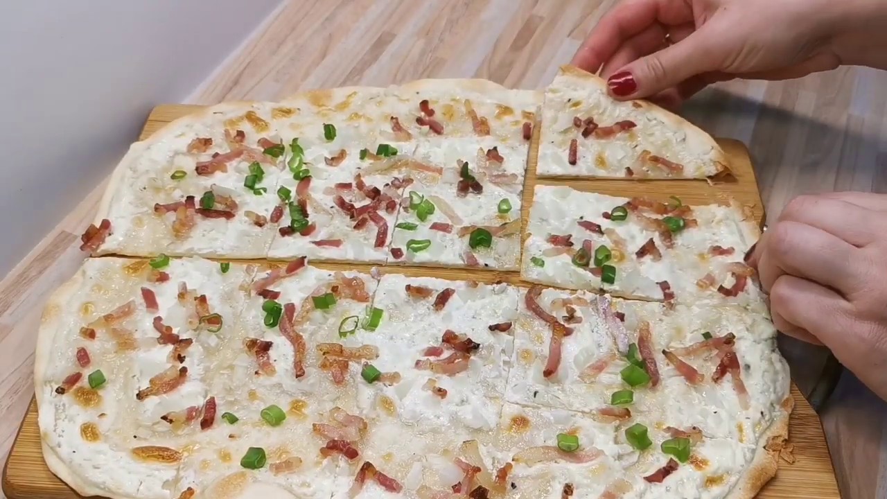 Elsässer Flammkuchen sind sooo lecker und einfach! Flammkuchen Rezept