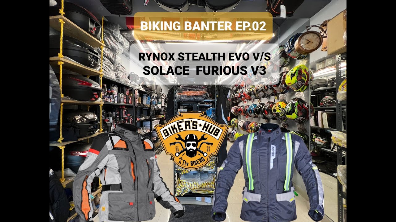Rynox Stealth Evo v/s Solace Furious Jacket : Biking Banter Ep.02 - Biker's Hub Vizag