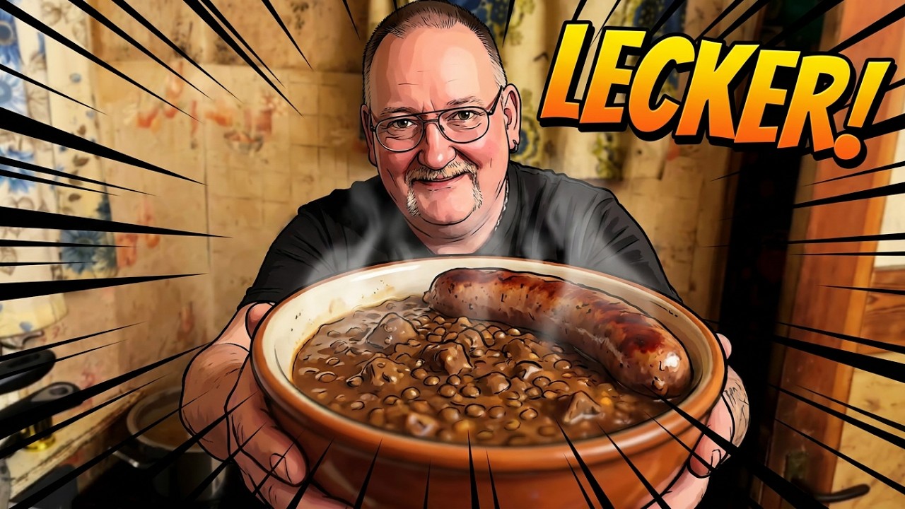 Linsen mit Wildschwein Knacker ! (Satire)