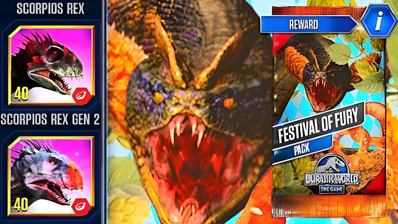DOUBLE MAJOR PACK SCORPIOS REX VS SCORPIOS REX GEN 2 | JURASSIC WORLD THE GAME