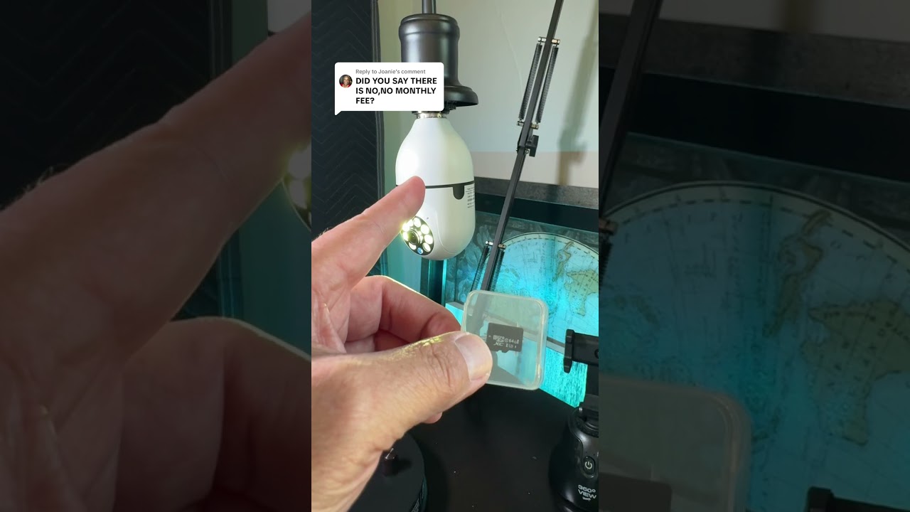 Smart security: lightbulb camera with microsd storage