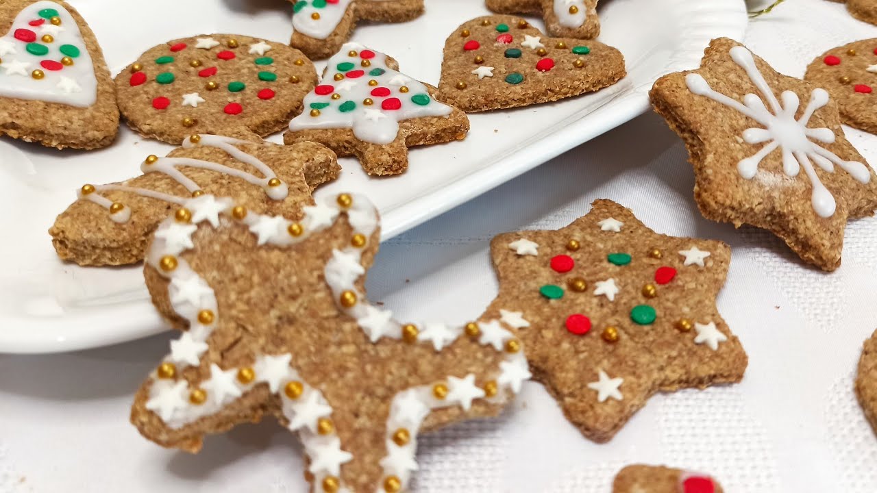 ¡FÁCILES GALLETAS NAVIDEÑAS! Saludables, Crujientes por fuera y se deshacen en la boca
