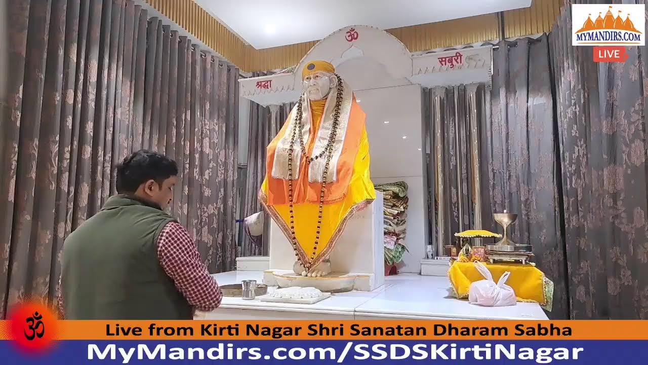 ॐ 29-Jan-2026 LIVE !! Mandir SSDS Kirti Nagar (Evening) | 🔴 MyMandirs.com