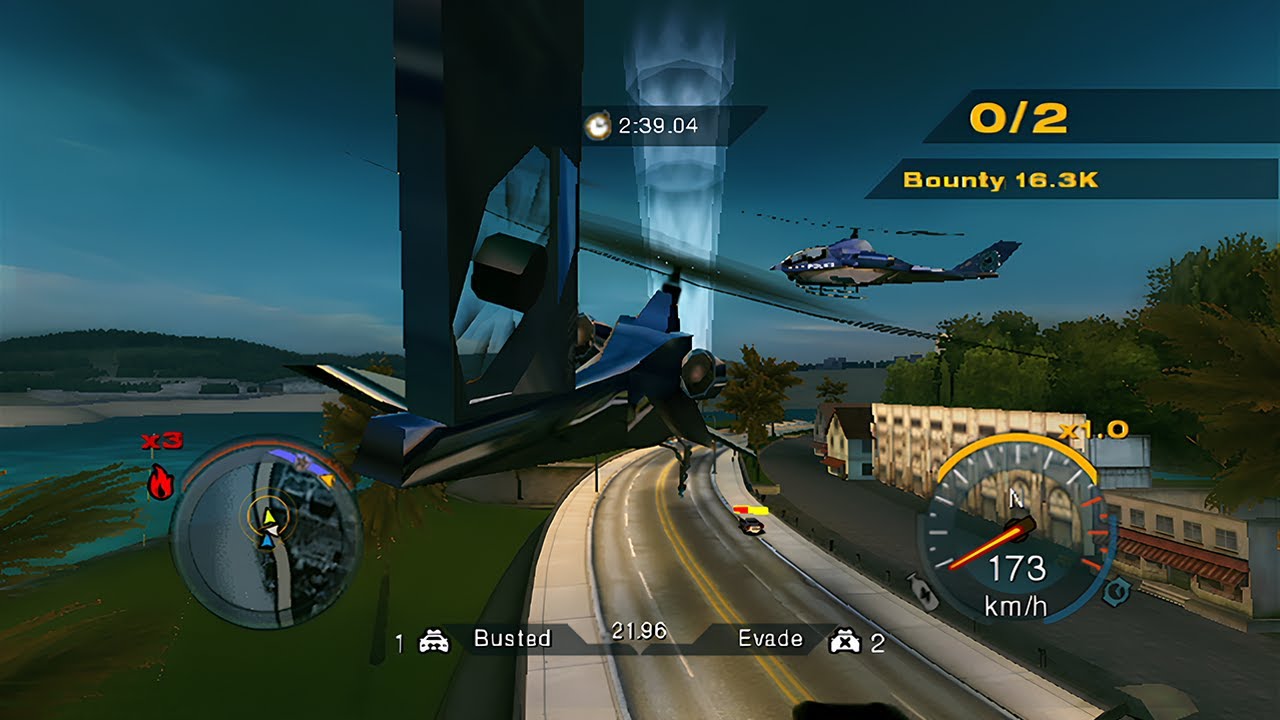 NFS Undercover (Wii) - Player Controllable Helicopter Hack!