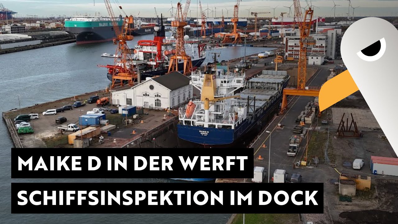 Besuch auf der Werft - Inspektion von MAIKE D im Dock