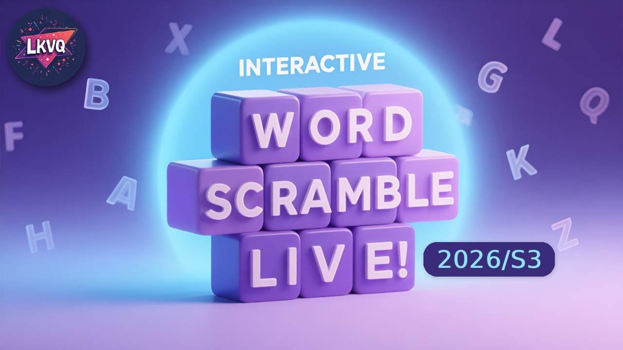 Interactive Scrambled Words Game Live! #wos #wordsonstream #vocabulary #live #game