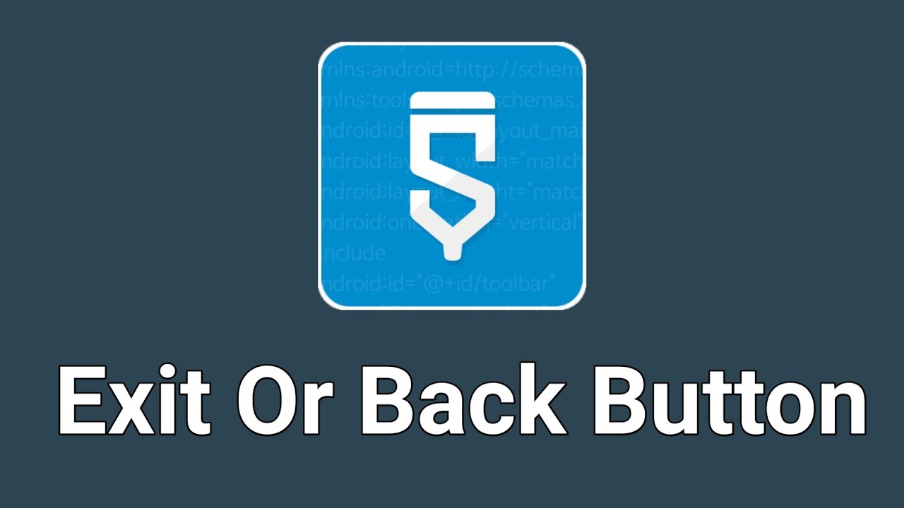How To Add Back Or Exit Button In SketchWare Hindi