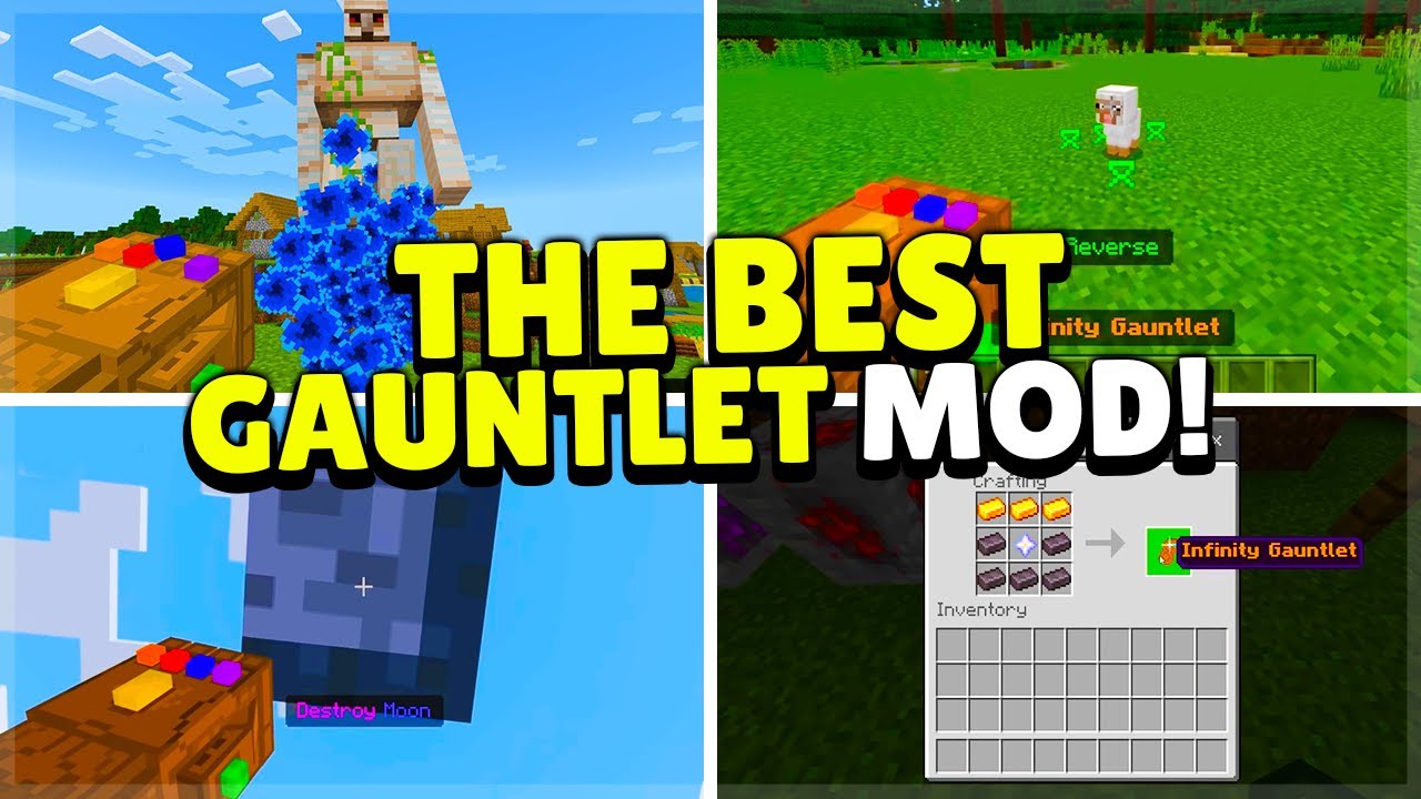 THE BEST EVER Thanos Infinity Gauntlet Mod in Minecraft Bedrock & Java Edition