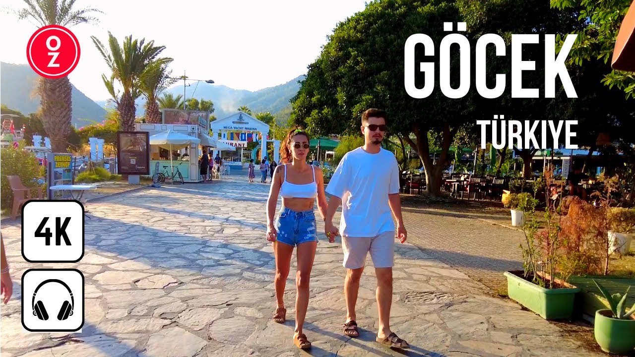 GÖCEK - Türkiye 🇹🇷 4K Walking Tour | Aegean Sea | Fethiye