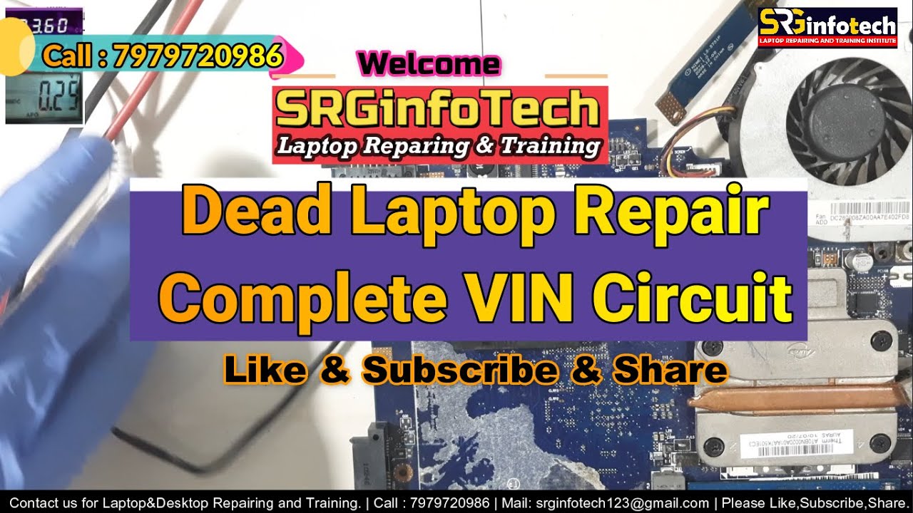 Dead Laptop Repair | VIN CIRCUIT COMPLETE TRACING | ACIN | LM393 | chip-level Training #SRGinfoTech
