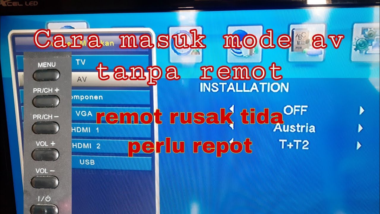 Cara masuk mode av tv poliytron led 24