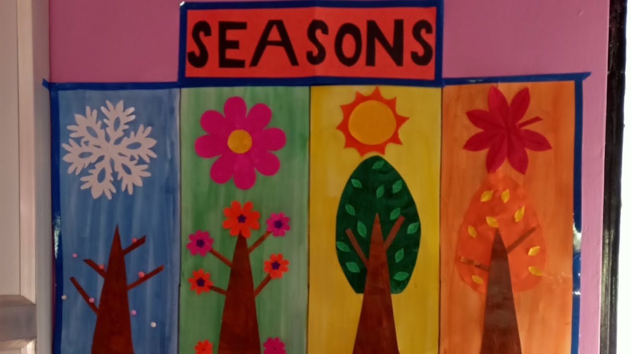 seasons chart | easy to make | classroom decoration #viral #diycraft #trending