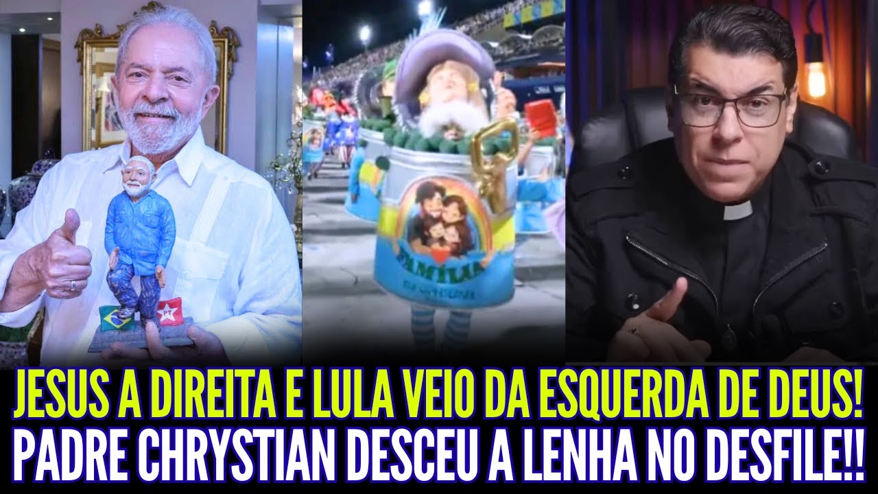 PADRE CHRYSTIAN DESCEU A LENHA! JESUS A DIREITA E LULA VEIO DS ESQUERDA DE DEUS!!