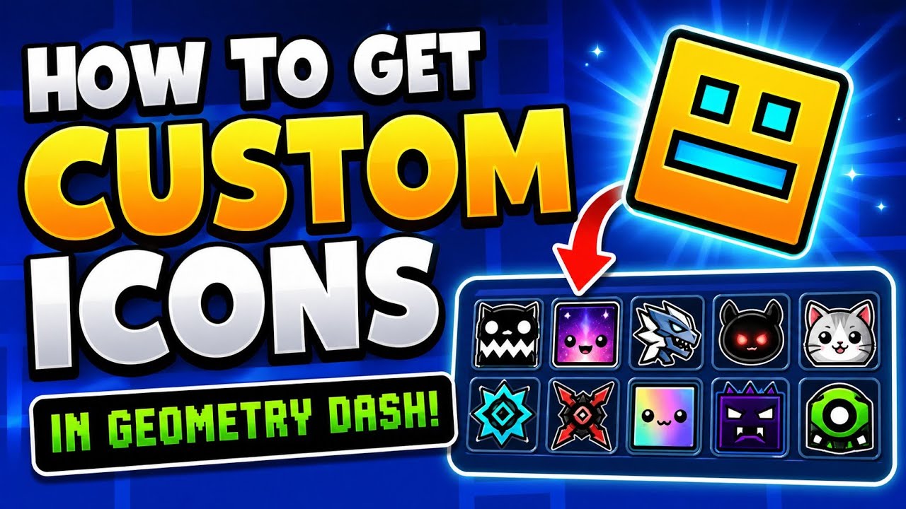 How To Get Custom Icon's In Geometry Dash!