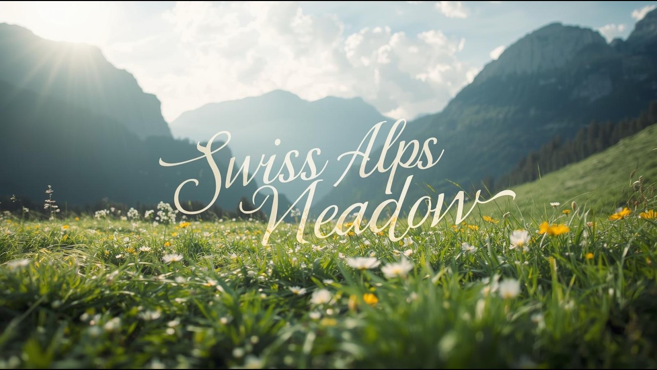 Swiss Alps Meadow 🇨🇭 Healing Nature Sounds & Relaxing Music