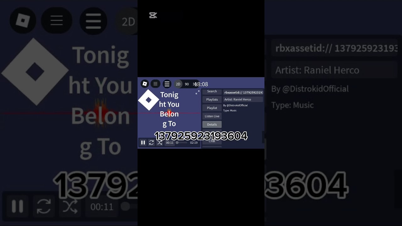 ROBLOX Audio id Tonight You Belong To me #acapella #choir #roblox #robloxaudio