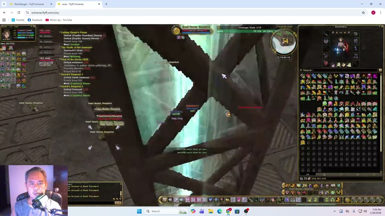 FLYFF Universe - Templar SNS/RM vs Small Handur Sharpfoot - 012626