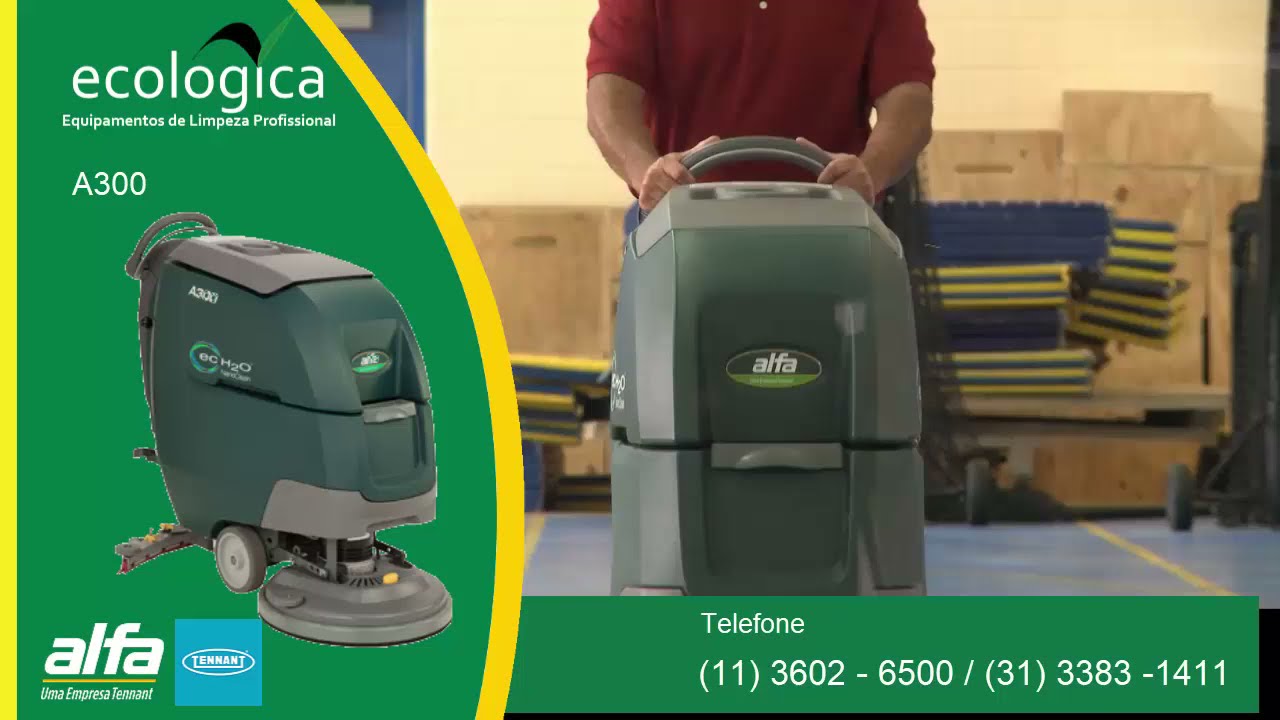 A300 Lavadora de piso de operação a pé - Ecológica Equipamentos