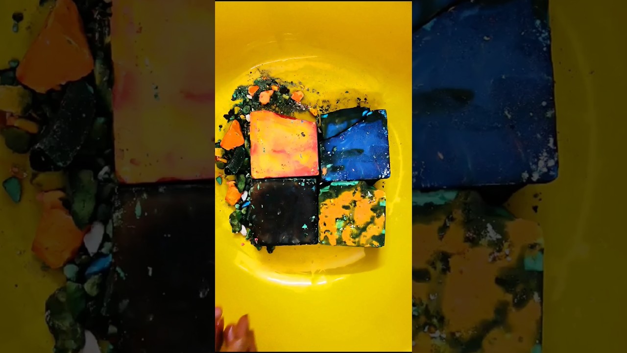 Deeply Multicolored Dyed Blocks Crush ASMR #chalkasmrvideo #gymchalk #gymchalkasmr #chalkcrushasmr