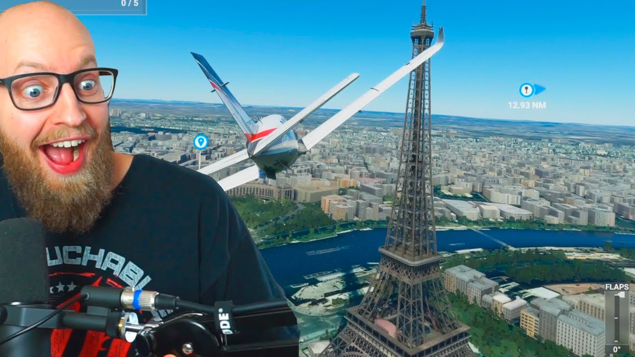 Jeg Prøver Microsoft Flight Simulator ( Besøger Eiffel Tårnet)