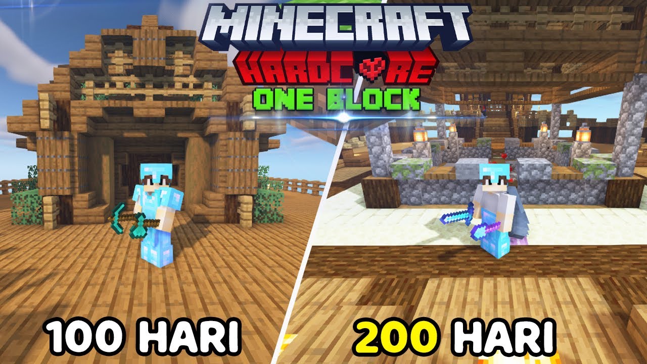200 Hari di Minecraft Hardcore Tapi Cuma Satu Block!