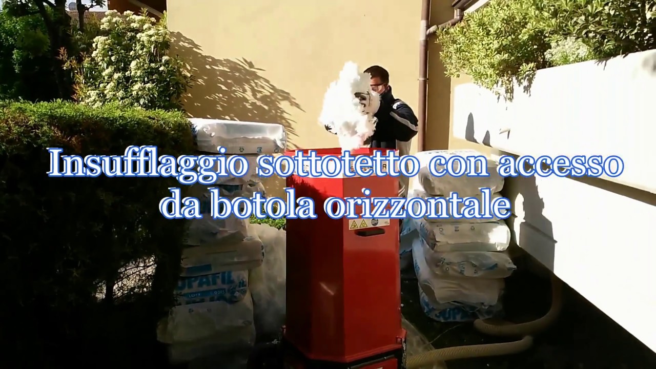 Insufflaggio di sottotetto con accesso da botola orizzontale