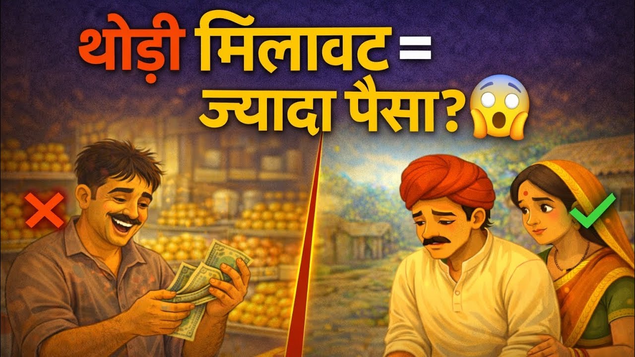 “थोड़ी मिलावट = ज़्यादा पैसा? सच्चाई जानकर हैरान रह जाएंगे” | Hindi stories |@KahaniJunction100