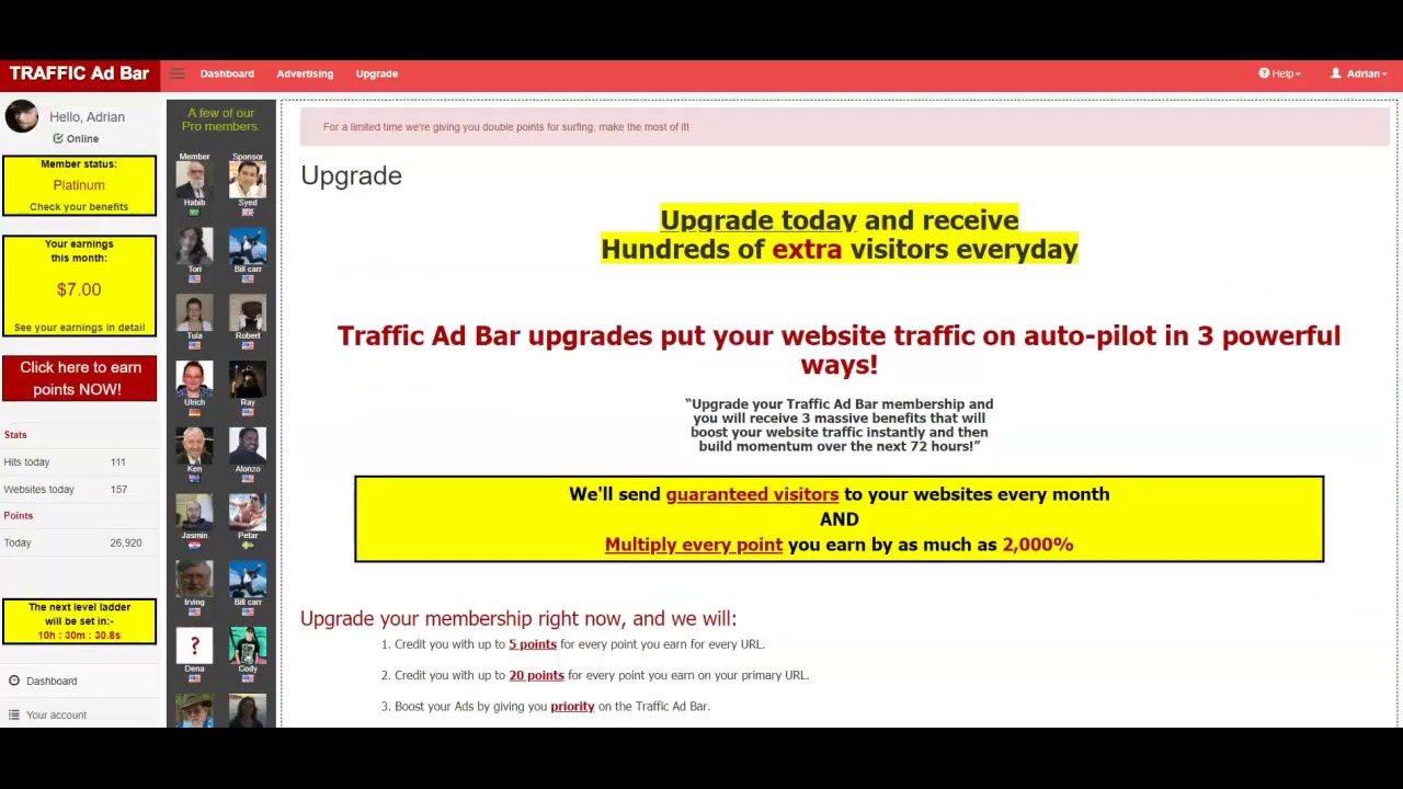 Traffic Ad Bar How To Get Free Leads using- The Conversion Pros Marketing System