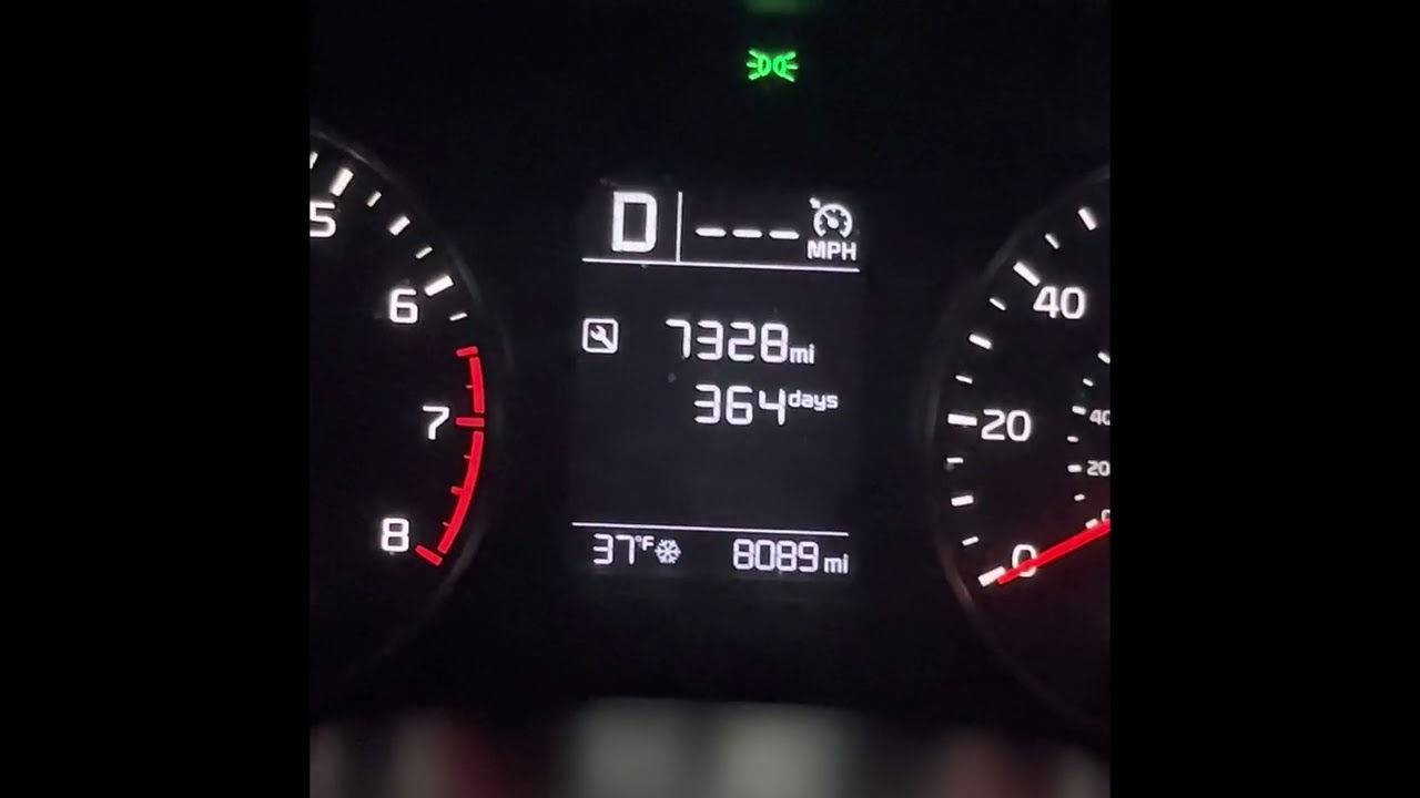 2023 Kia Rio (All Trims) - Reset Oil Life After Oil Change