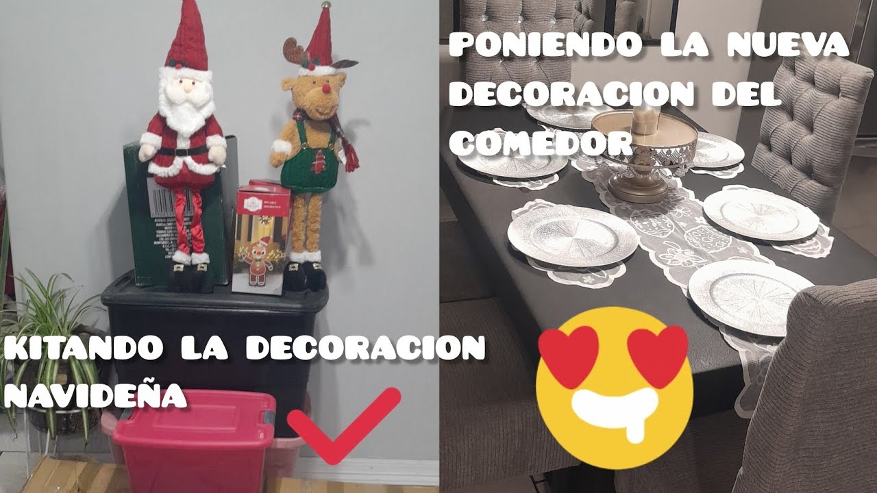 ✅️Kitando la decoración navideña🥰 poniendo nueva decoración en el comedor🤩💯