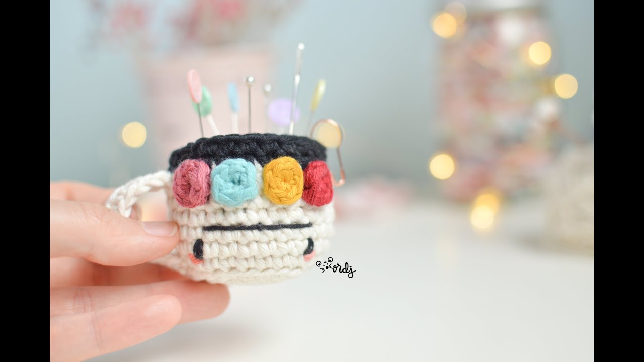 Patrón amigurumi: Alfiletero Taza Frida