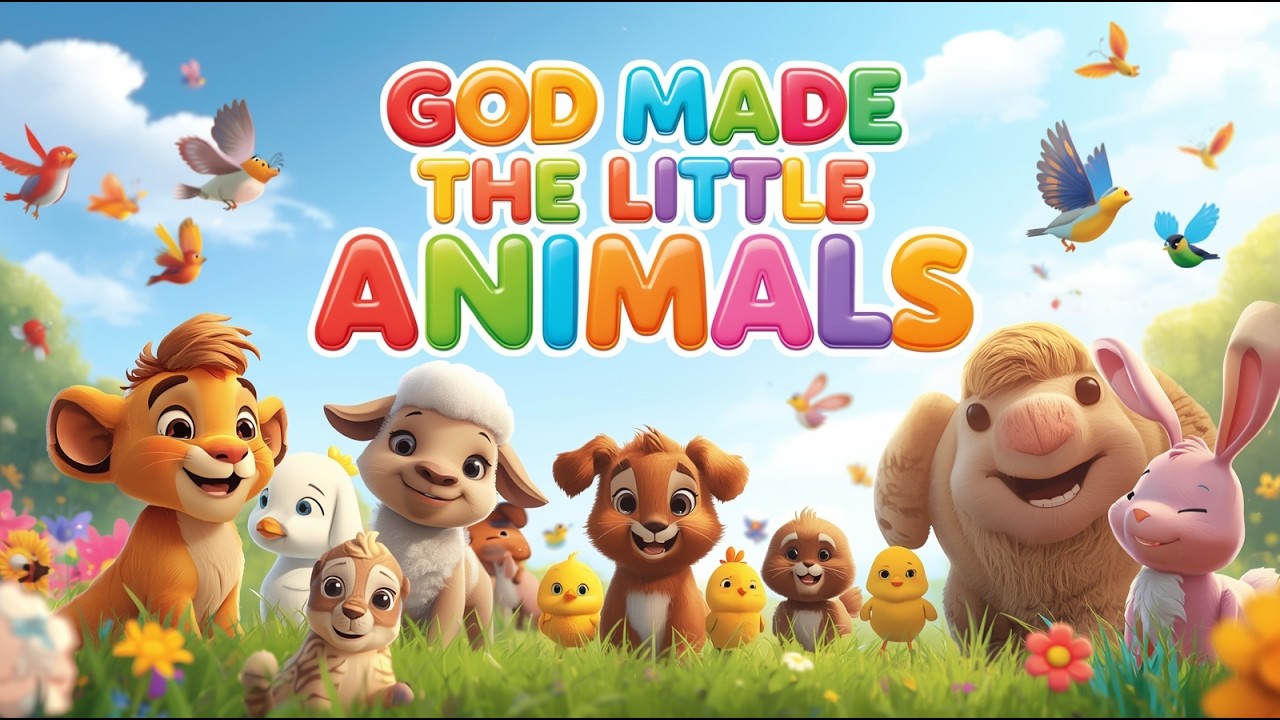 1 Hour of Bible Songs for Kids 🐶🐰 God Made the Little Animals  #biblesongs #kidsworship #kidspraise