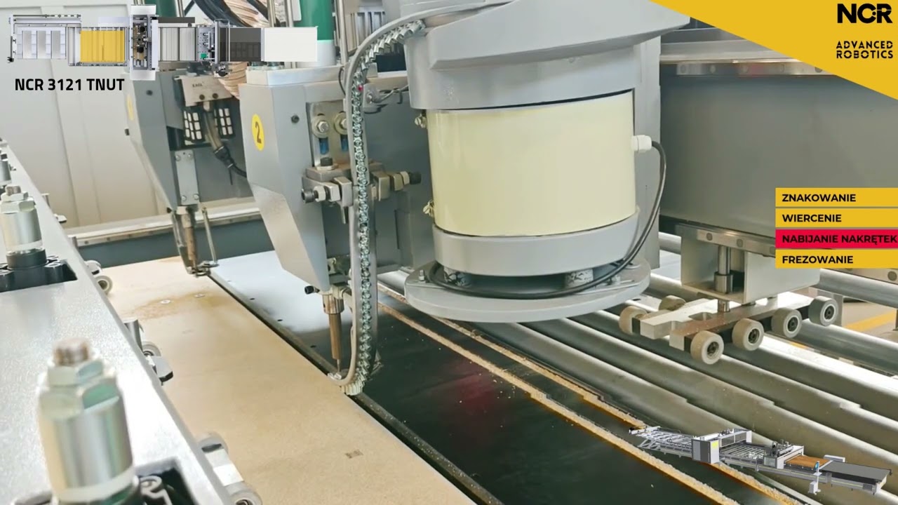 NCR CNC 3121 TNUT - cięcie, wiercenie, nabijanie nakrętek kłowych M6 i M8 - REWOLUCYJNA LINIA