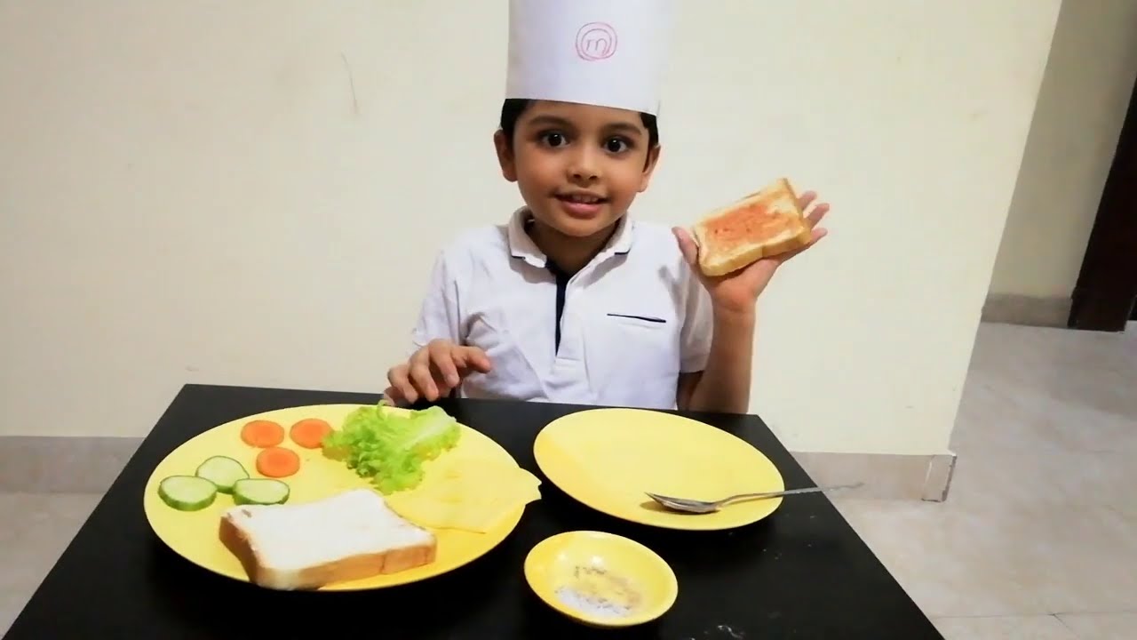 DIY easy no cook sandwich making for kids / Kids making sandwich / no cook kids recipe