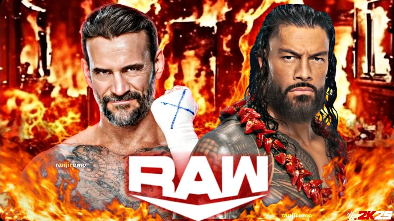 Roman Reigns vs CM Punk Wwe Raw Netflix 24 Feb 2026 Wwe2k25 Simulation - FULL MATCH