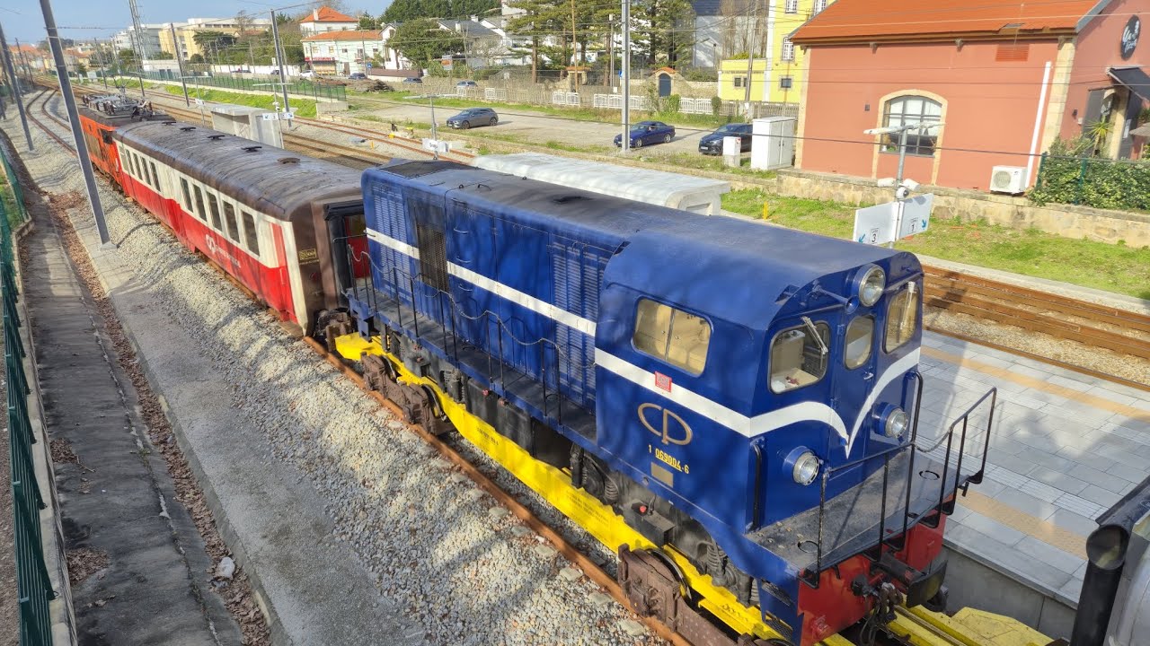 Transporte da Locomotiva 9004 + Carruagem VE e alguns comboios de Mercadorias e Passageiros