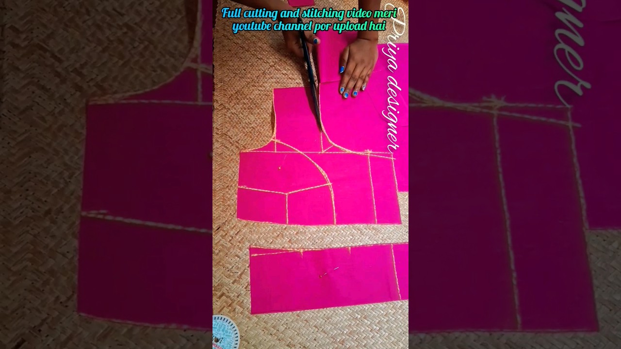 42 size Katori blouse front part cutting 👌#doublekatoriblouse#shots
