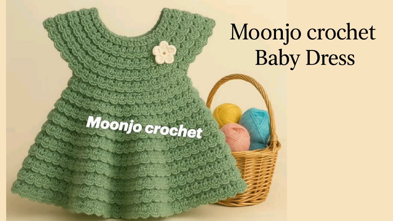 فستان كروشيه بيبي الذي حصل على 7مليون مشاهدة ترند ورقيق جدا  /0•3/شهر #handmade #Baby crochet