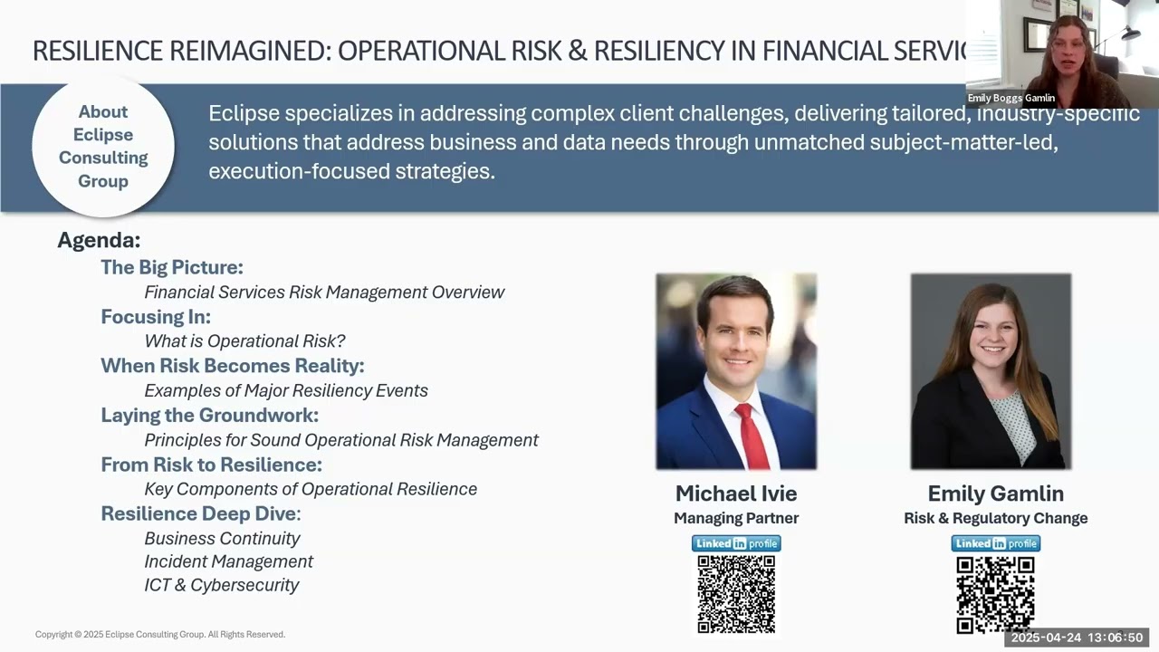 Resilience Reimagined: Operational Risk and Resiliency in Financial Services