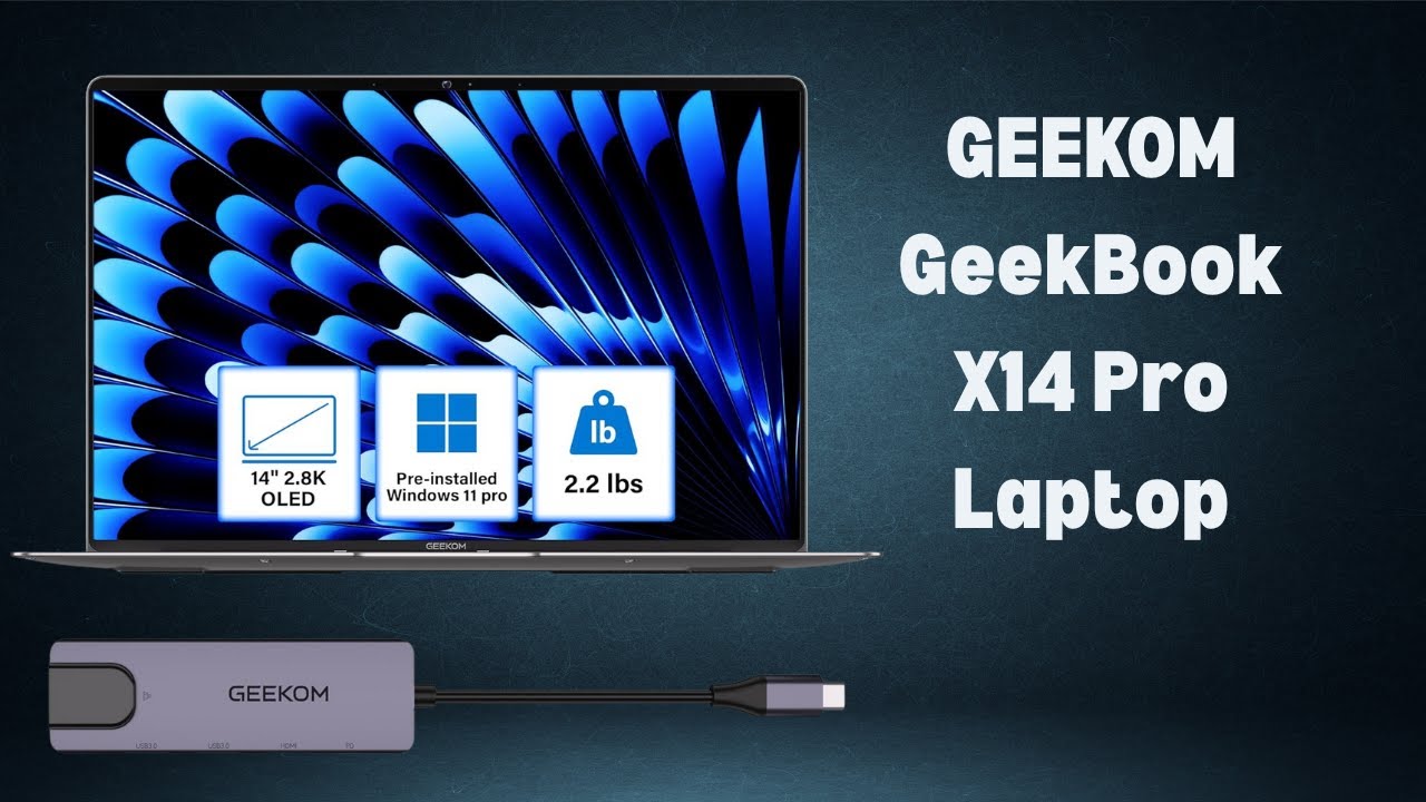 Ultra Thin OLED Laptop with AI Power, 16-Hour Battery & USB4 Ports | GEEKOM