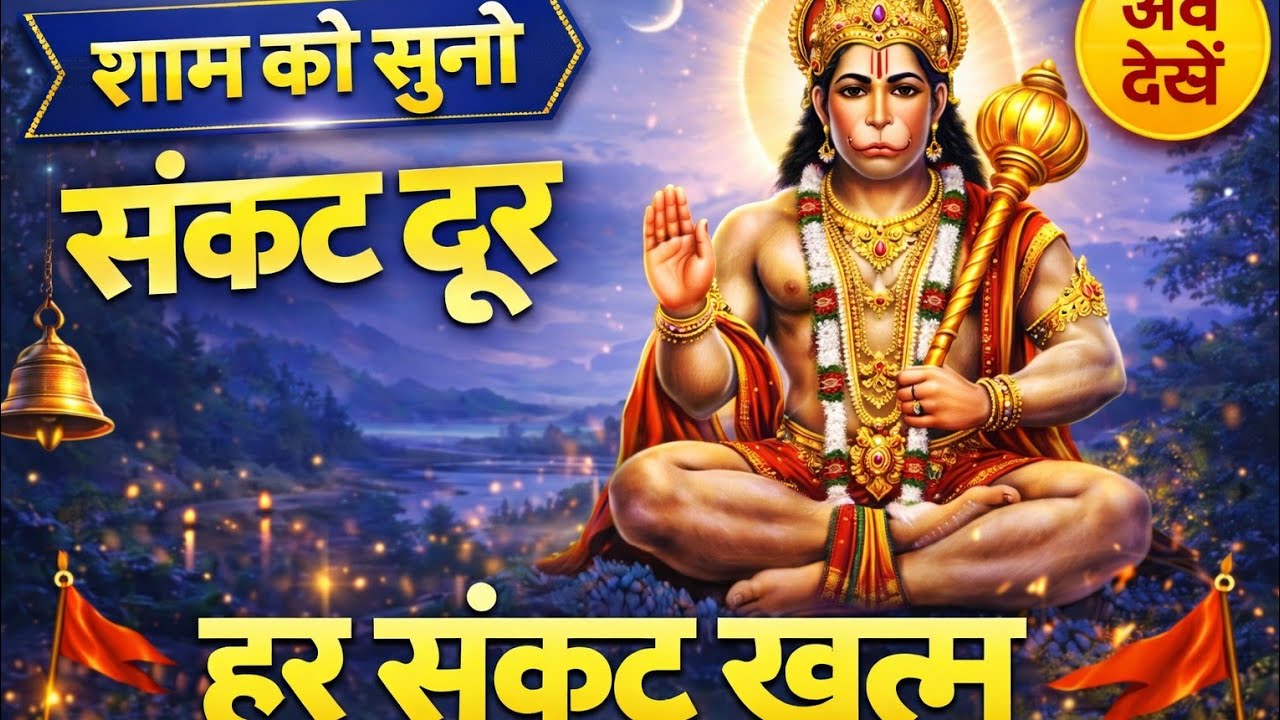 शाम को सुनें हनुमान मंत्र 108 बार | हर संकट दूर होंगे 🚩 Powerful Hanuman Mantra