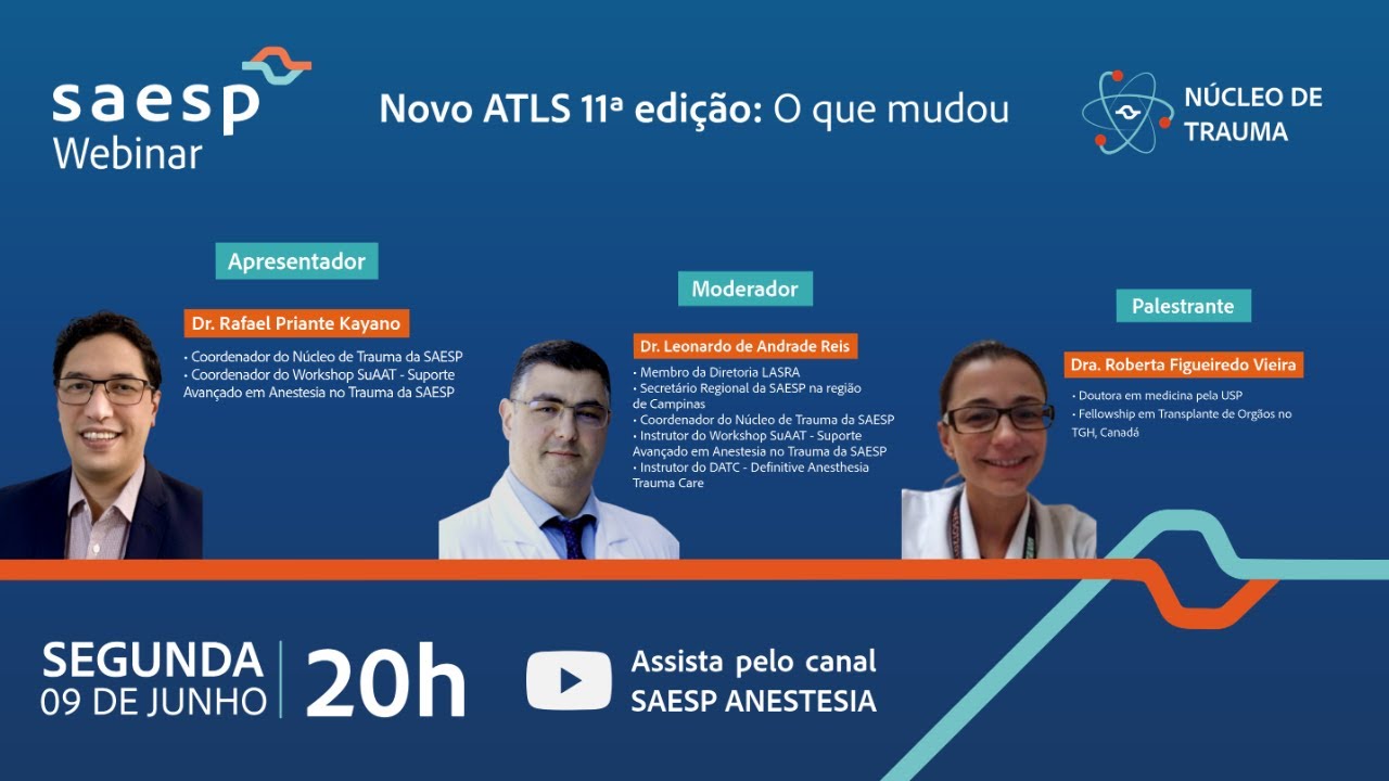 SAESP Webinar | Novo ATLS 11ª edição: O que mudou?