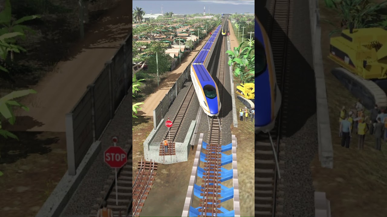 Kereta Api Cepat Pindah Jalur Di Jembatan Rusak 